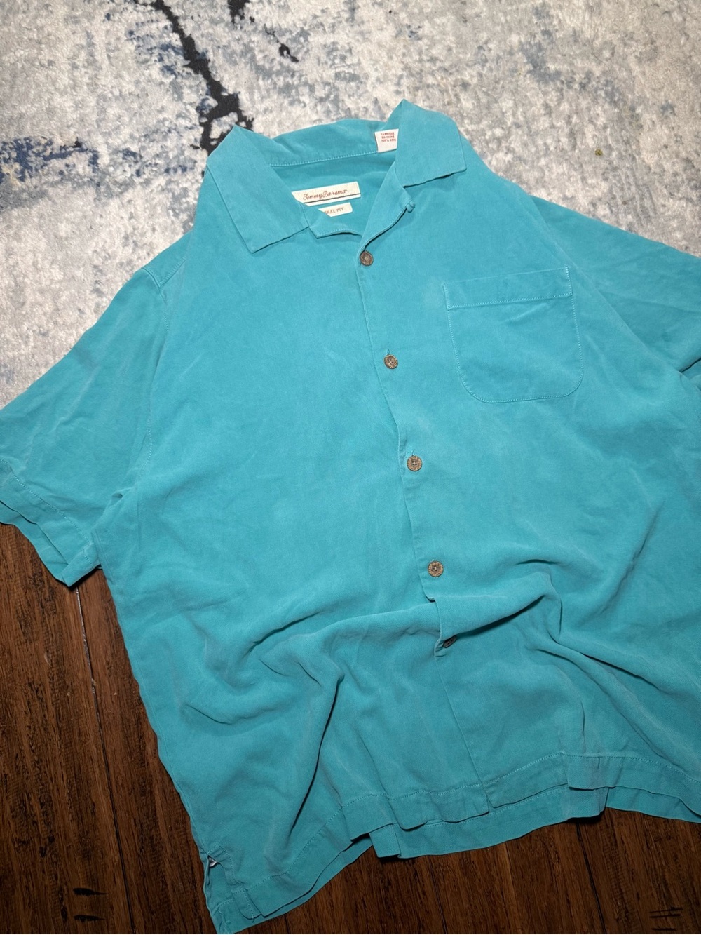 Tommy Bahama 100% Silk Camp Shirt Size Large